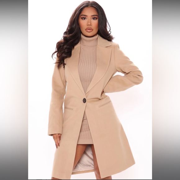 City Chic Coat - Taupe - Picture 2 of 5